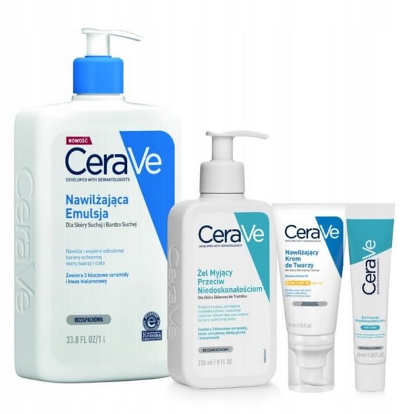 L'Oreal,CeraVe Face Cream SPF 50 52ml + Cleansing Gel 236ml + Gel 40ml,CeraVe Krem do Twarzy SPF 50 52ml + Żel Myjący 236ml + Żel 40ml