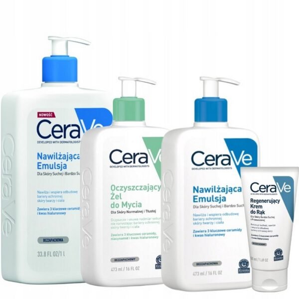 L'Oreal,CeraVe LIMITED SET Gel 473ml, Emulsion 473ml, Hand Cream 50g + FREE,CeraVe LIMITOWANY ZESTAW Żel 473ml, Emulsja 473ml, Krem do Rąk 50g + GRATIS