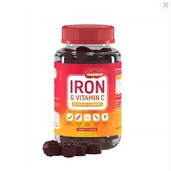 Chewwies Chewable Cherry Flavored Candies Iron & Vitamin C Iron & Vitamin Cherry 30 pcs.