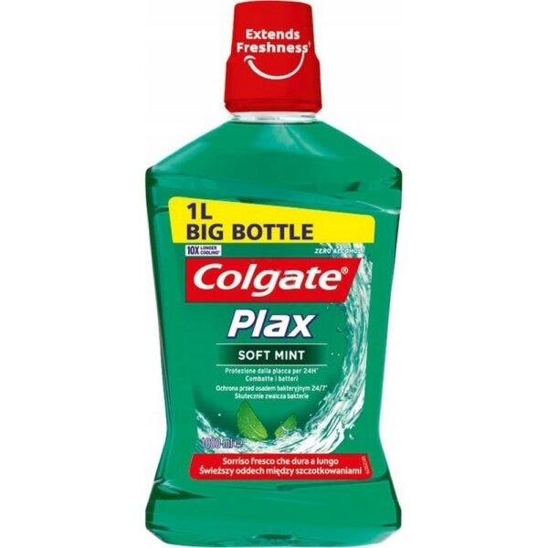 Colgate-Palmolive Company,Colgate Plax Soft Mint mouthwash 1000 ml,Płyn do płukania ust Colgate Plax Soft Mint 1000 ml