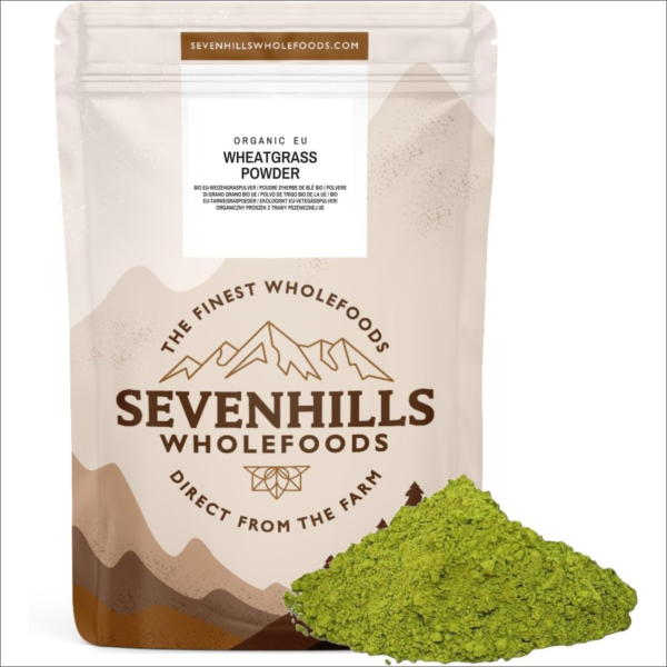 Sevenhills Wholefoods Organic Wheat Grass Powder, European 1kg,Sevenhills Wholefoods Organiczna Trawa Pszeniczna W Proszku, Europejska 1kg