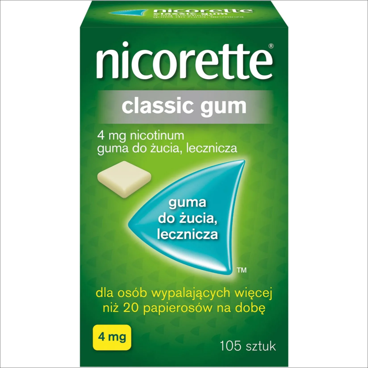 Nicorette Gomme 4 mg strong mint (105 pcs),Nicorette Gomme 4 mg menta forte (105 pz)