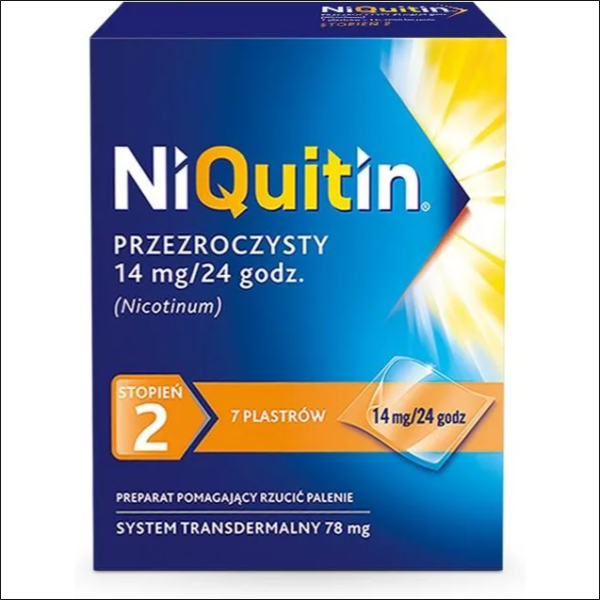 Niquitin Transdermal Patches 14mg 24h (7 pcs),Niquitin Cerotti Transdermici 14mg 24 h (7 pz)