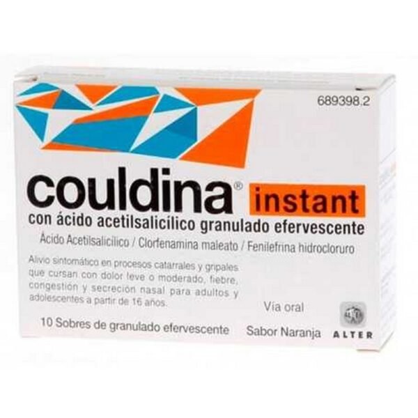 Couldina Instant 10 Orange Effervescent Envelopes