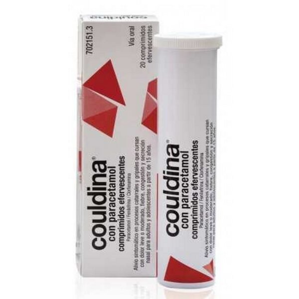 Couldina With Paracetamol 20 Effervescent Tablets