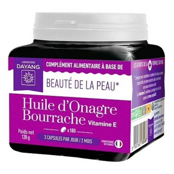 DAYANG EVENING EVENING OIL BORAGE, 180, DAYANG HUILE ONAGRE BOURRACHE