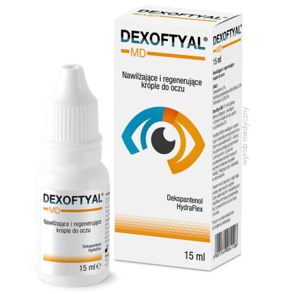 Dexoftyal MD, moisturizing and regenerating eye drops, 15 ml