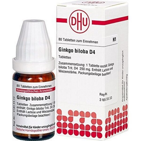 DHU Ginkgo Biloba D4 tablets, 80 pieces
