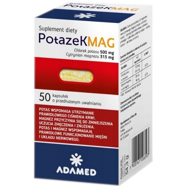 Adamed Sp. z o.o.,Dietary supplement Adamed Group PotazeK MAG capsules 50 pcs.,Suplement diety Grupa Adamed PotazeK MAG kapsułki 50 szt.