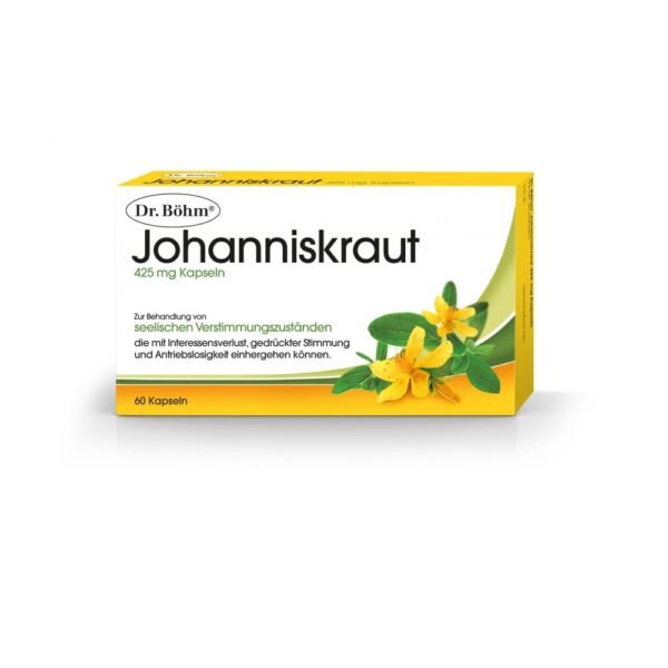 Dr. Böhm St. John's wort 425mg capsules, 60 pieces,Dr. Böhm Johanniskraut 425mg Kapseln, 60 Stück