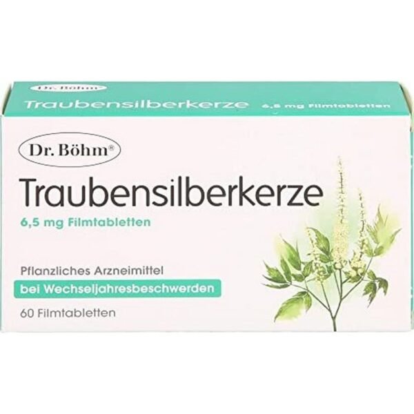 Dr. Böhm black cohosh film-coated tablets, 60 pieces,Dr. Böhm Traubensilberkerze Filmtabletten, 60 Stück