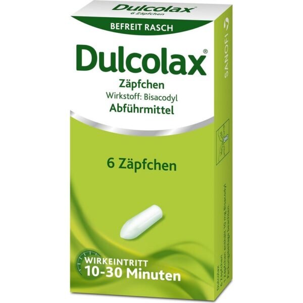 Dulcolax suppositories, 6 pieces