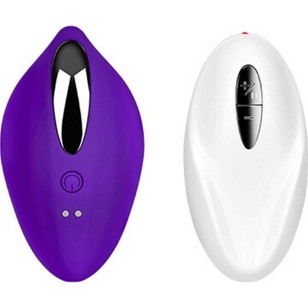 EIS silicone lay-on vibrator with remote control - purple, EIS Silikon-Auflegevibrator mit Fernbedienung - lila