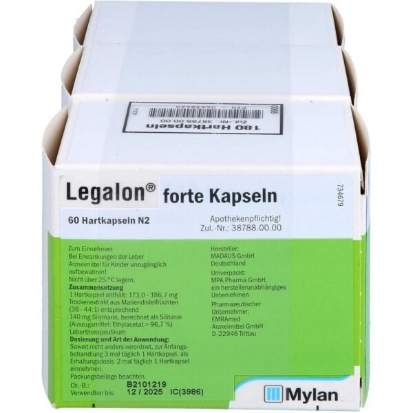 EMRAmed Legalon forte Madaus hard capsules, 180 pieces