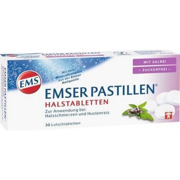 Emser Pastillen zuckerfrei mit Salbei, 30 Stück