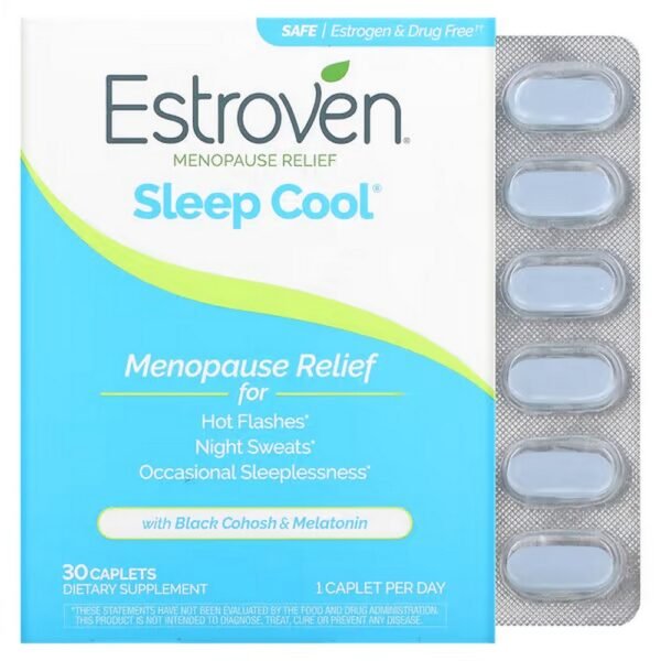 Estroven, Menopause Relief + Sleep, Relaxation + Sleep in Menopause, 30 capsules of 1 capsule per day,Estroven, Menopause Relief + Sleep, Entspannung + Schlaf in der Menopause, 30 Kapseln zu 1 Kapsel pro Tag