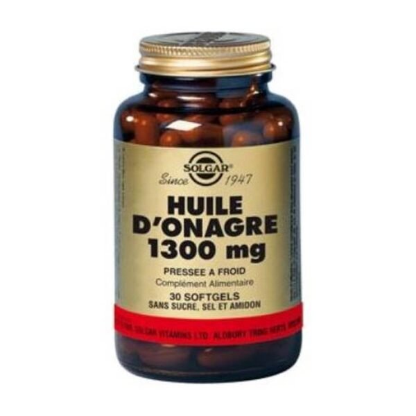 Evening primrose oil 1300 mg, 30, Huile d’onagre 1300 mg