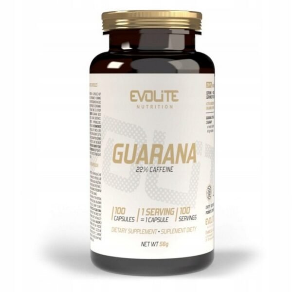 Evolite Nutrition, pre-workout supplement guarana capsules,Evolite Nutrition suplement przedtreningowy w kapsułkach z guaraną