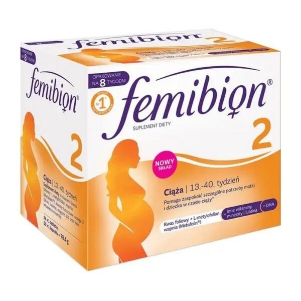 Femibion ​​2 pregnancy, coated tablets + soft capsules, 56 pieces + 56 pieces