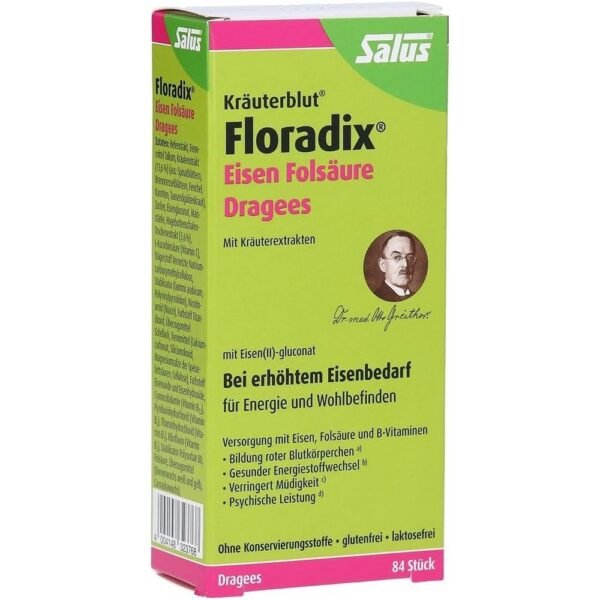 Floradix Iron Folic Acid Tablets Pack of 84, Floradix Eisen-Folsäure-Tabletten, 84 Stück