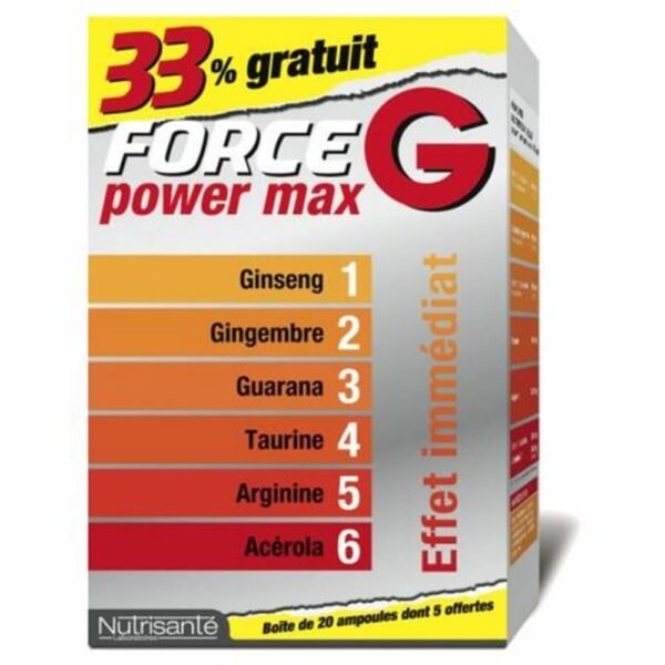 Force g power max oral solution, 20, Force g power max solution buvable