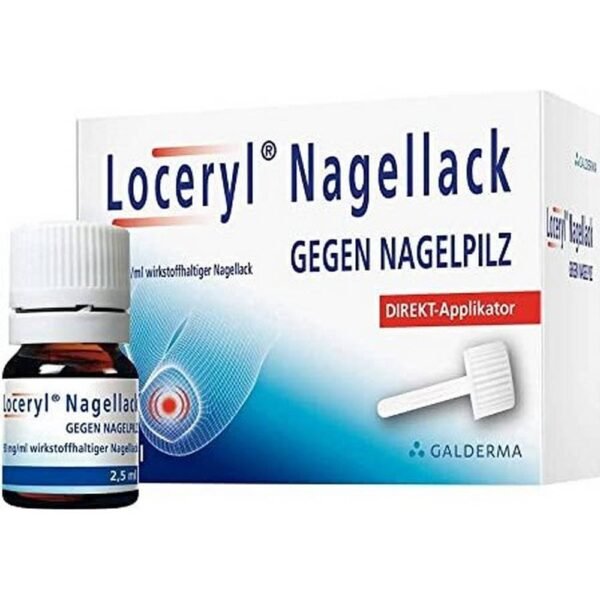 Galderma Loceryl antimykotischer Nagellack mit Direkt-Applikator, 2.5ml,Galderma Loceryl antifungal nail polish with direct applicator