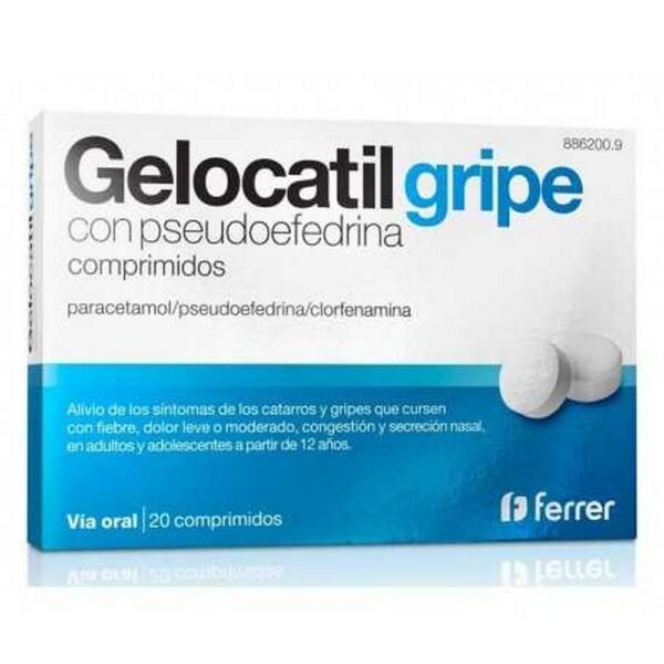 Gelocatil Influenza With Pseudoephedrine 20 Tablets