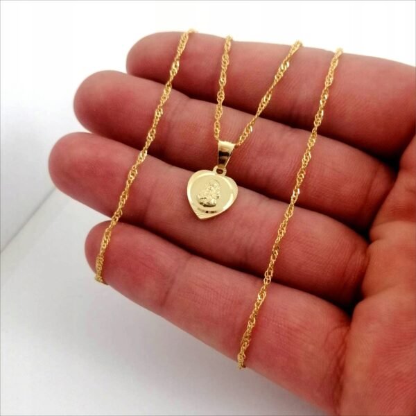 GOLD CHAIN MEDAL 925/585 HOLY BAPTISM SOUVENIR FOR A GIRL