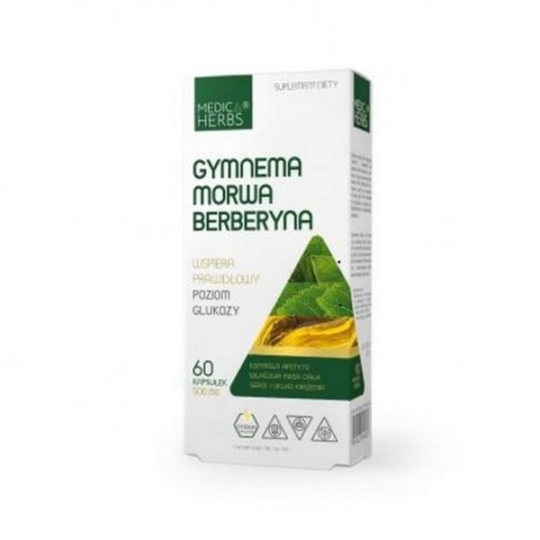 GYMNEMA MULBERBERRY BERBERINE 60 caps.,GYMNEMA MULBERRY BERBERYNA 60 kaps.