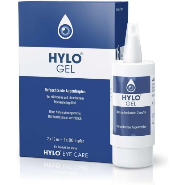 Hylo Gel Eye Drops 2 x 10 ml, Hylo Gel Augentropfen 2 x 10 ml