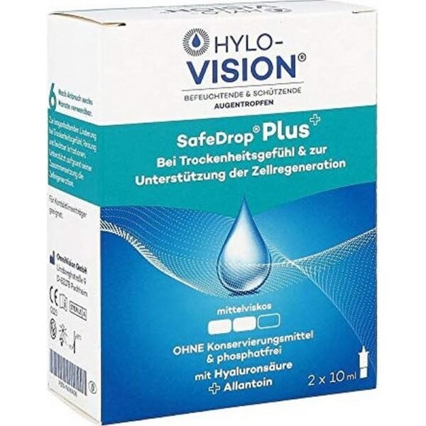 Hylo-Vision SafeDrop Plus eye drops, 20ml (2x 10ml),Hylo-Vision SafeDrop Plus Augentropfen, 20ml (2x 10ml)