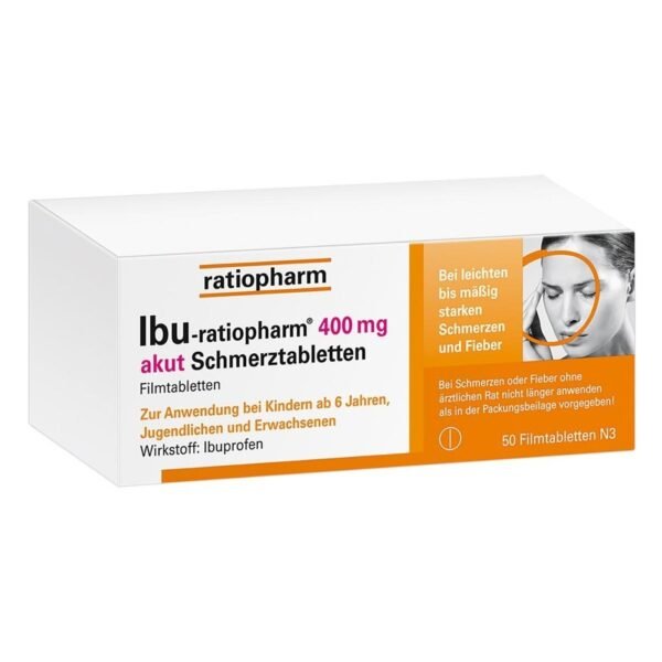 IBU ratiopharm 400 acute pain tablets (50 pieces),IBU ratiopharm 400 akut Schmerztabletten (50 stk)