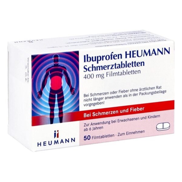 Ibuprofen Heumann pain tablets 400mg (50 pieces),Ibuprofen Heumann Schmerztabletten 400mg (50 stk)