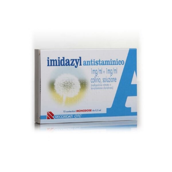 Imidazyl Antihistamine Eye Drops 10 vials 0.5ml,Imidazyl Antistaminico Collirio 10 Flaconcini 0,5ml,