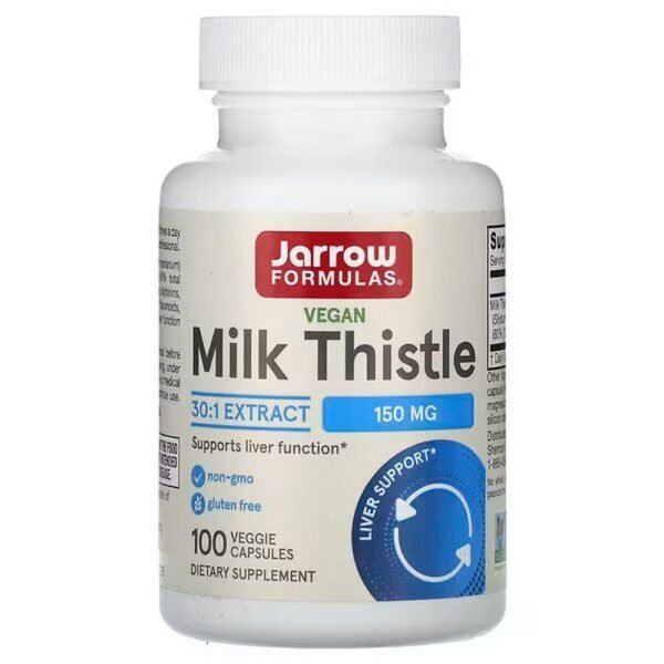 Jarrow Formulas, Vegan Milk Thistle, milk thistle, vegan, 150 mg, 100 vegetable capsules,Jarrow Formulas, Vegan Milk Thistle, Mariendistel, vegan, 150 mg, 100 pflanzliche Kapseln