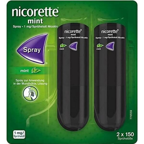 Johnson & Johnson Nicorette Mint 1mg Spray, 26.4ml (2x 13.2ml)