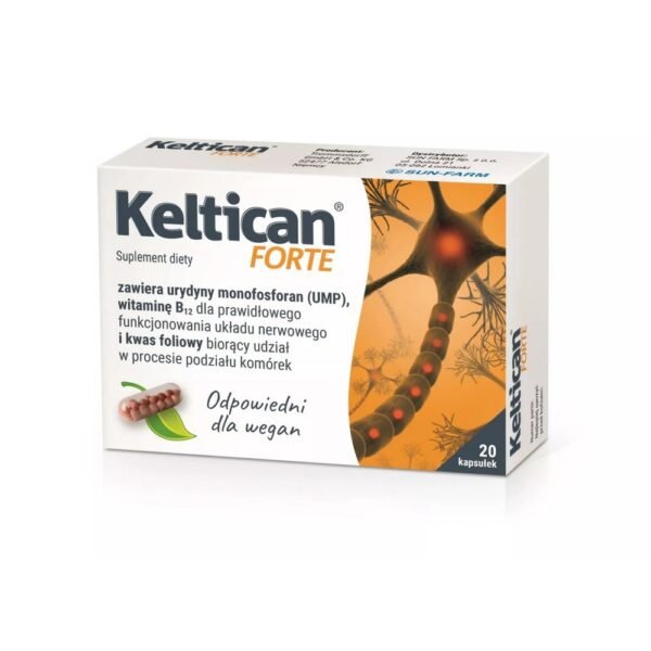 Keltican Forte Capsules 20 pcs for nerve health and pain relief.