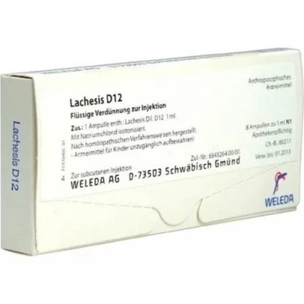 LACHESIS D 12 ampoules, 8x1 ml