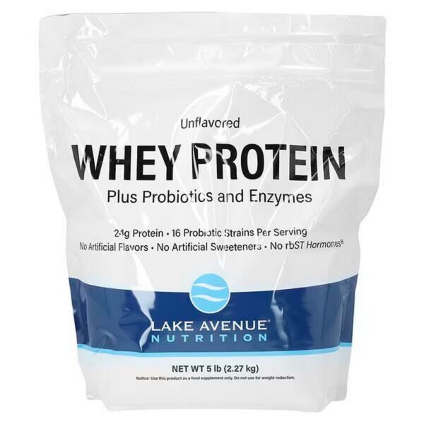 Lake Avenue Nutrition, Whey Protein Plus Probiotics and Enzymes,  2.27 kg (5 lb.),Lake Avenue Nutrition, Whey Protein Plus Probiotics and Enzymes, Molkenprotein plus Probiotika und Enzyme, 2,27 kg (5 lb.)