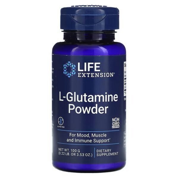 Life Extension, L-Glutamine Powder, 100 g (3.53 oz.),Life Extension, L-Glutamin-Pulver, 100 g (3,53 oz.)