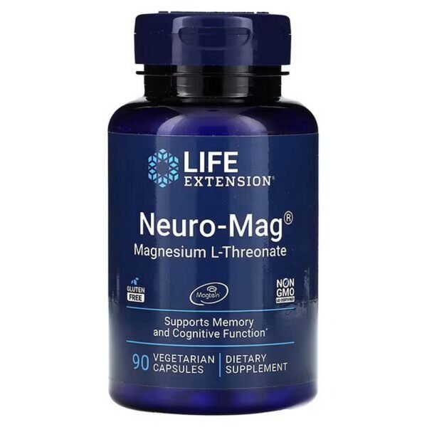 Life Extension, Neuro-Mag, Magnesium L-Threonate, 90 Vegetarian Capsules,Life Extension, Neuro-Mag, Magnesium-L-Threonat, 90 vegetarische Kapseln