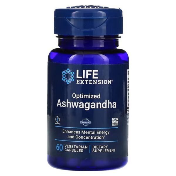Life Extension, Optimized Ashwagandha, optimized Ashwagandha, 60 vegetable capsules,Life Extension, Optimized Ashwagandha, optimiertes Ashwagandha, 60 pflanzliche Kapseln