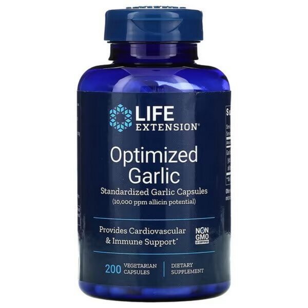 Life Extension, Optimized Garlic, Standardized Garlic Capsules, 200 Vegetarian Capsules,Life Extension, Optimierter Knoblauch, standardisierte Knoblauchkapseln, 200 vegetarische Kapseln
