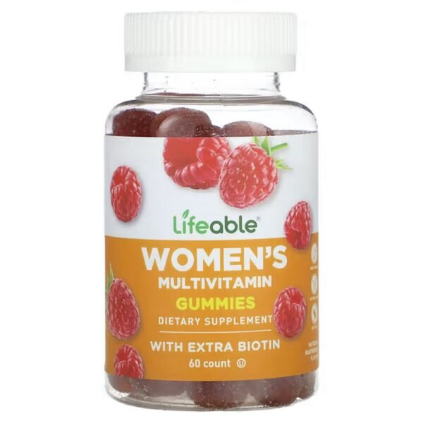 Lifeable, Women's Multivitamin, Natural Raspberry, 60 Gummies,Lifeable, Women's Multivitamin, natürliche Himbeere, 60 Fruchtgummis