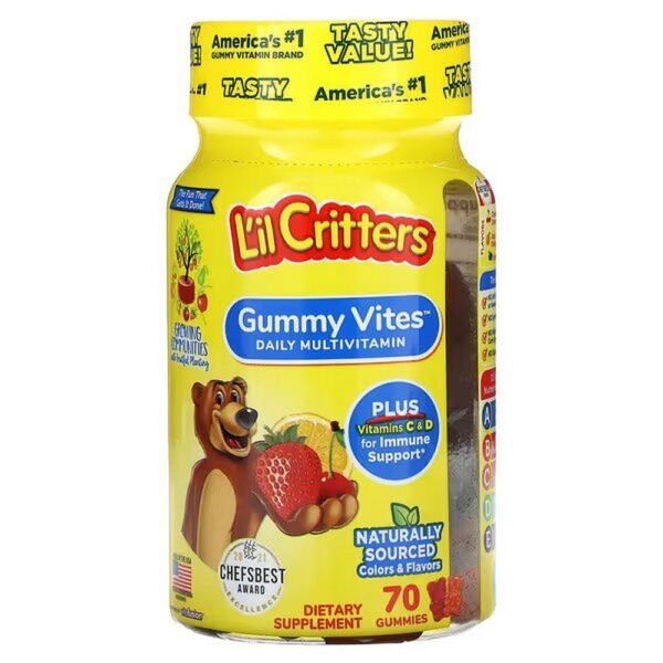 L'il Critters, Gummy Vites Complete Multivitamin, 70 Gummies,L'il Critters, Gummy Vites Komplettes Multivitamin, 70 Gummis