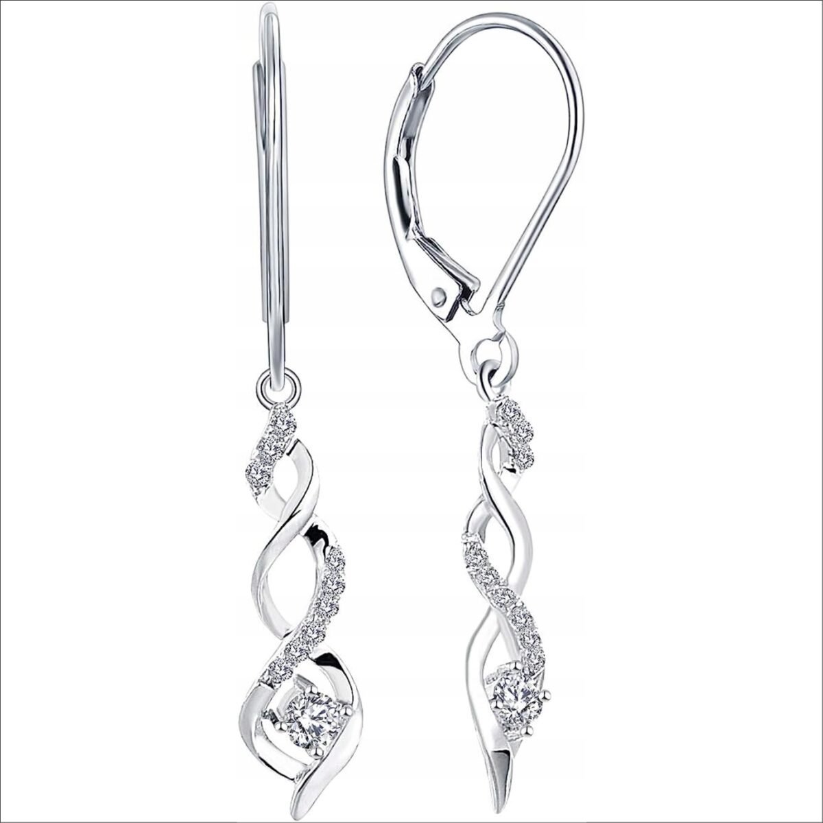 LONG SILVER EARRINGS HANGING RHODIUM PLATED 925 SILVER EARRINGS;PENDIENTES LARGOS DE PLATA COLGANDO PENDIENTES DE PLATA 925 CHAPADOS EN RODIO
