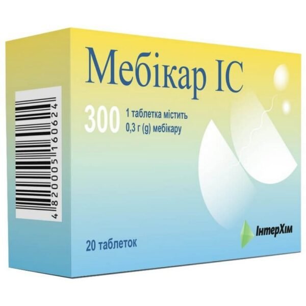 Mebicar IC tab. 0.3 g, in a pack of 20