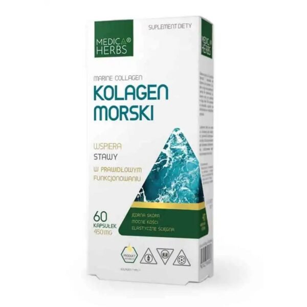 MEDICA HERBS Marine Collagen 60 Capsules,MEDICA HERBS Kolagen Morski 60 Kapsułek