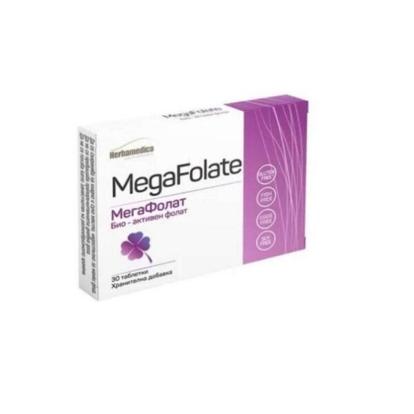 Mega Folate 800mcg, 30, Мега Фолат 800мкг, 30