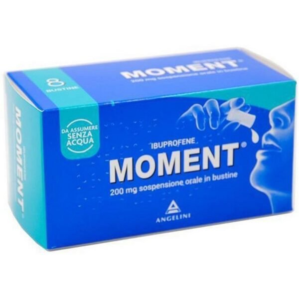 Moment 200 mg oral suspension, 8 sachets
